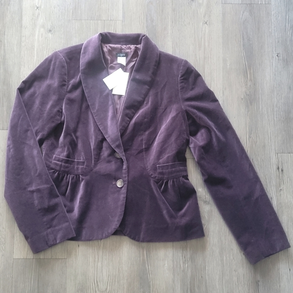 J.Crew NWT women's velvet blazer size 8